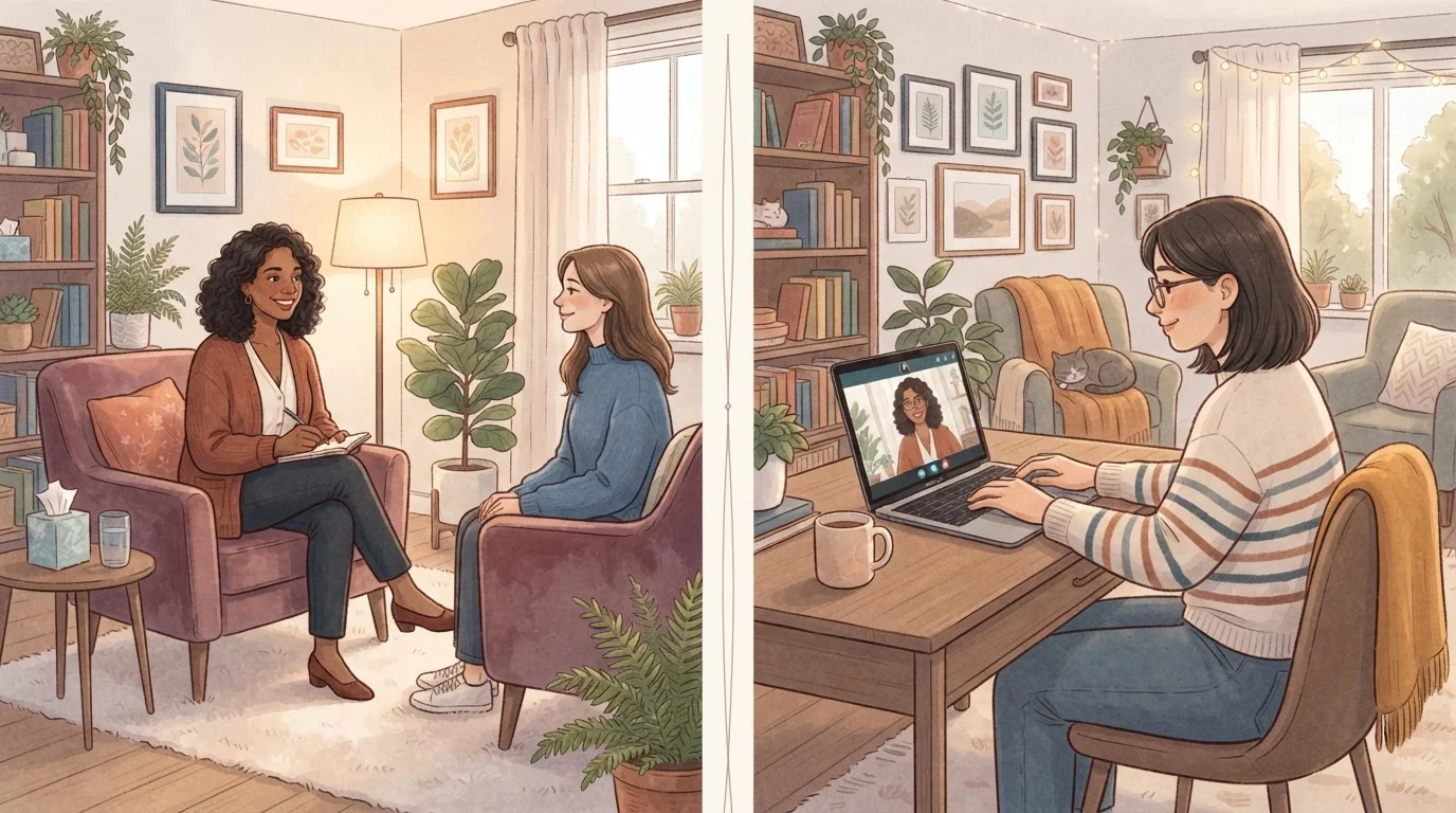 In-Person vs Online Therapy: Weighing Up the Trade-Offs
