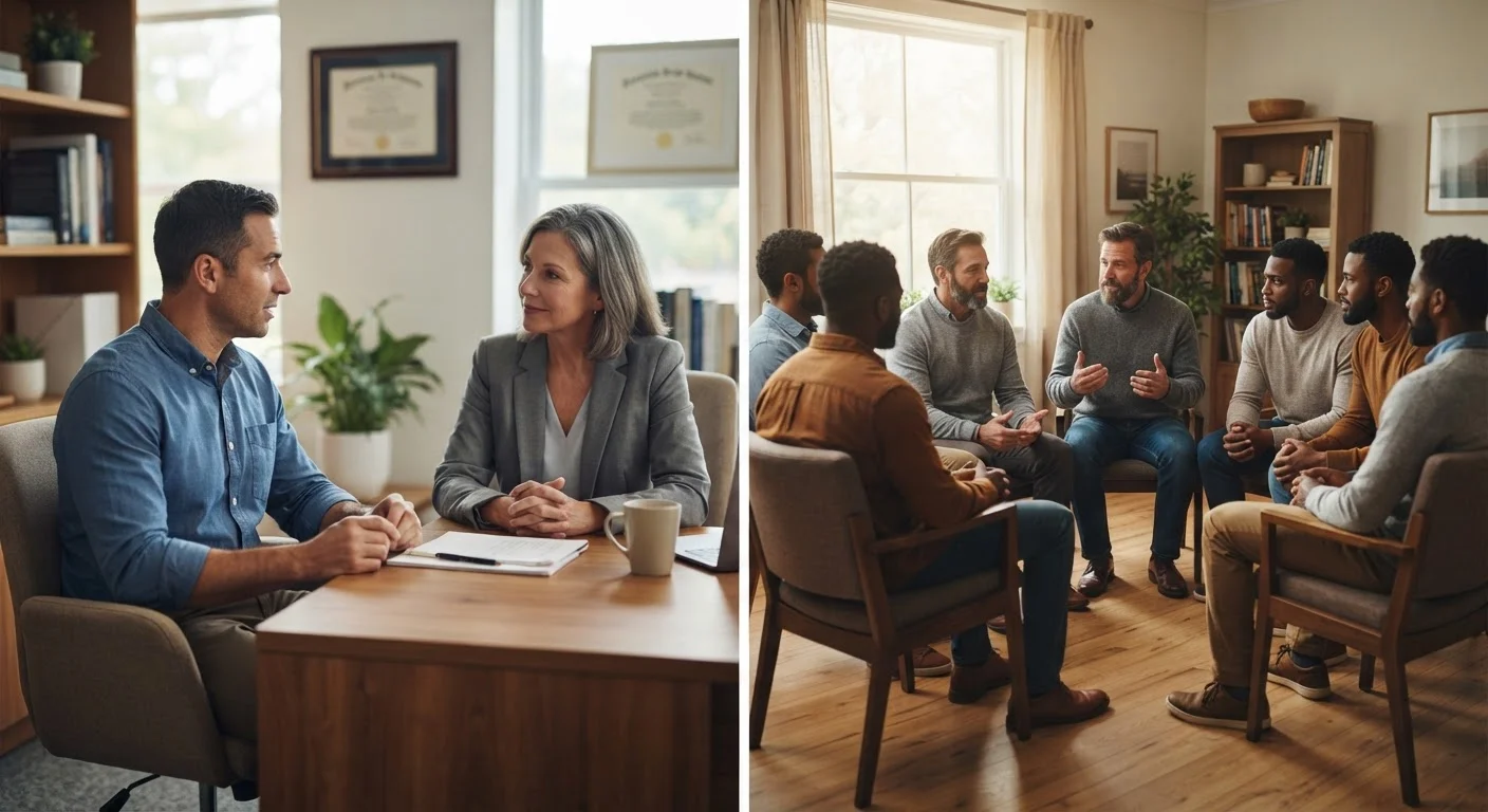 Talk Therapy vs. Structured Support Groups for Men: How They Differ