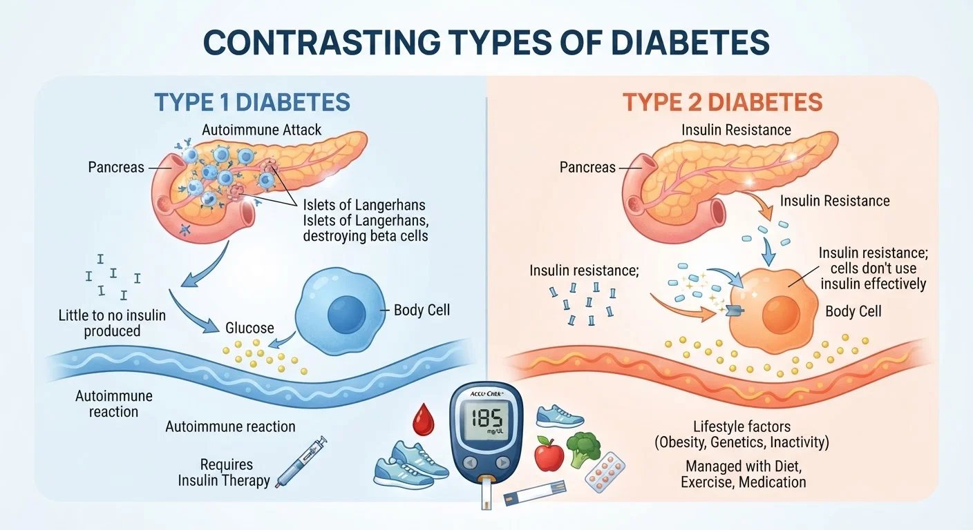 Type 1 vs. Type 2 Diabetes: How the Two Conditions Differ